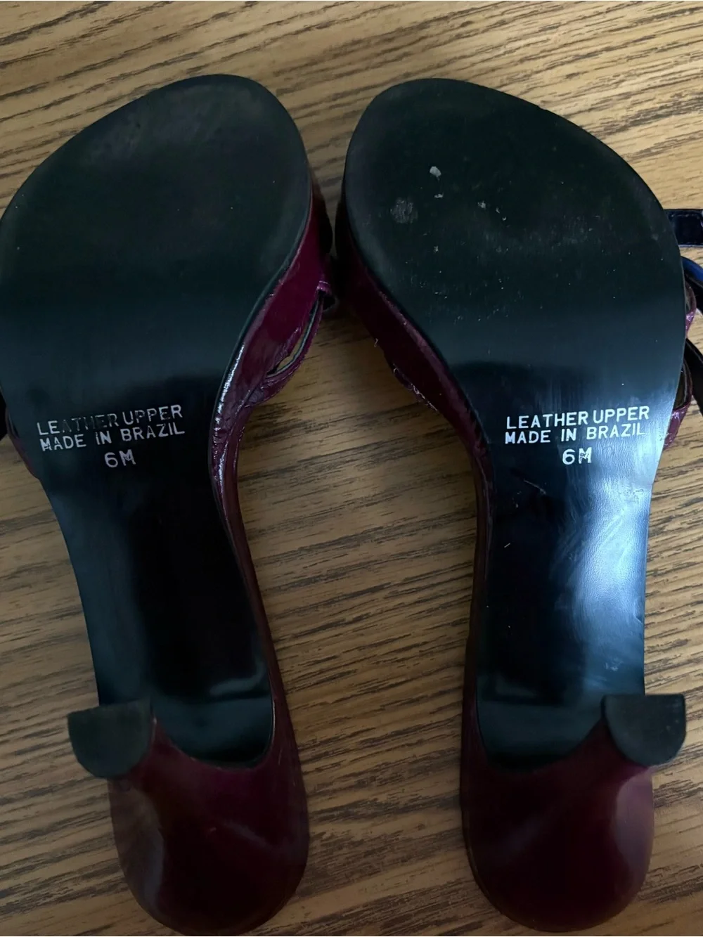 Vintage Two Lips Purple Croc Print Kitten Heel Sandals